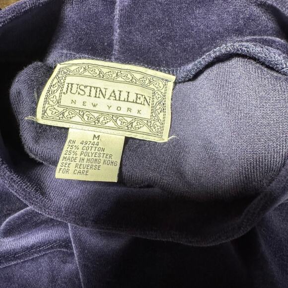 Vintage James Allen New York Navy Velour Body Suit - LIKE NEW!! Medium Womens - Picture 5 of 6